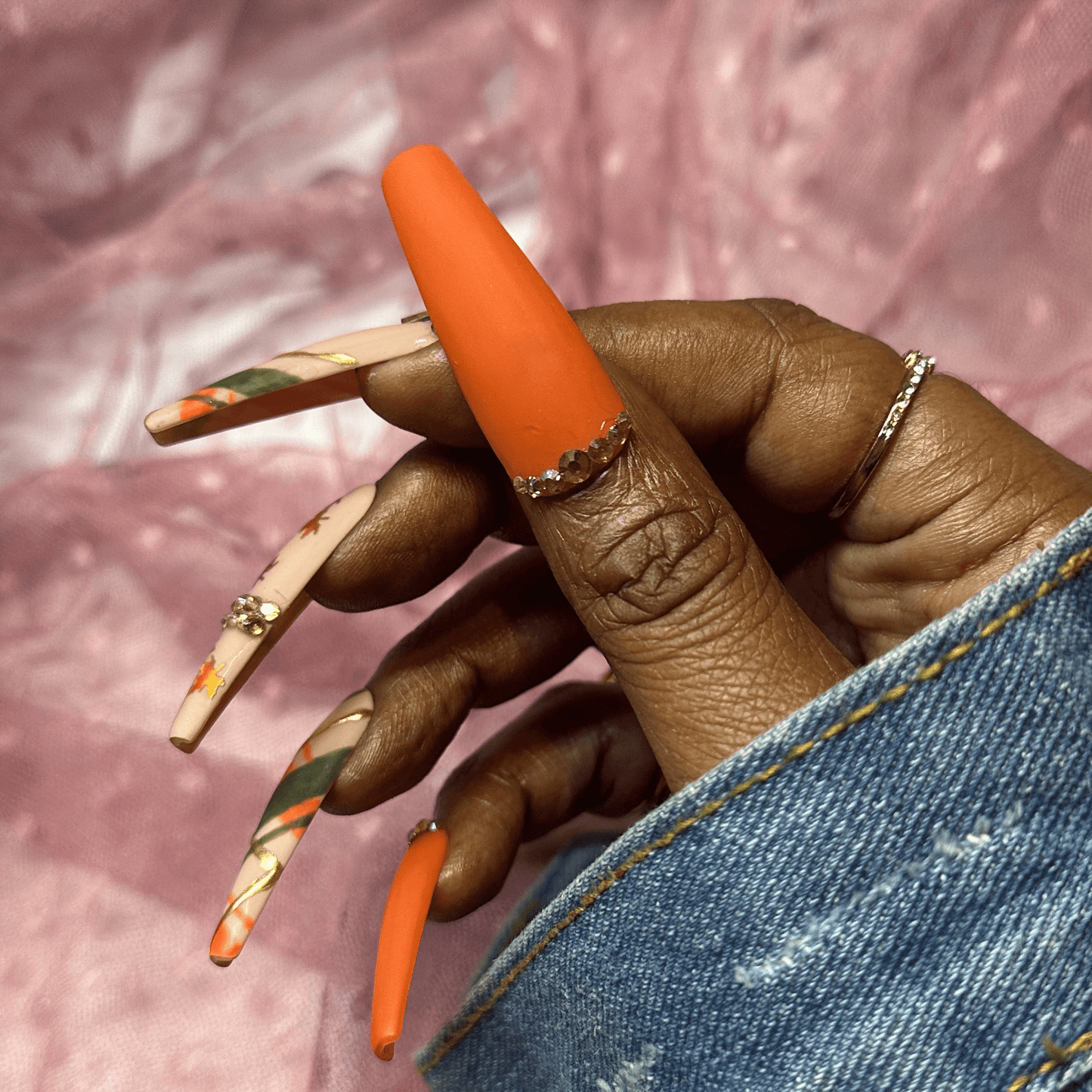 Falling Leaves & Autumn Dreams Press On Nails - Nail Dreamz by AishaLEF - FAL