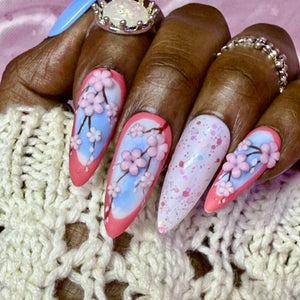 Cherry Blossom Breeze – Spring Floral Nails - Nail Dreamz by AishaCHR - SPG