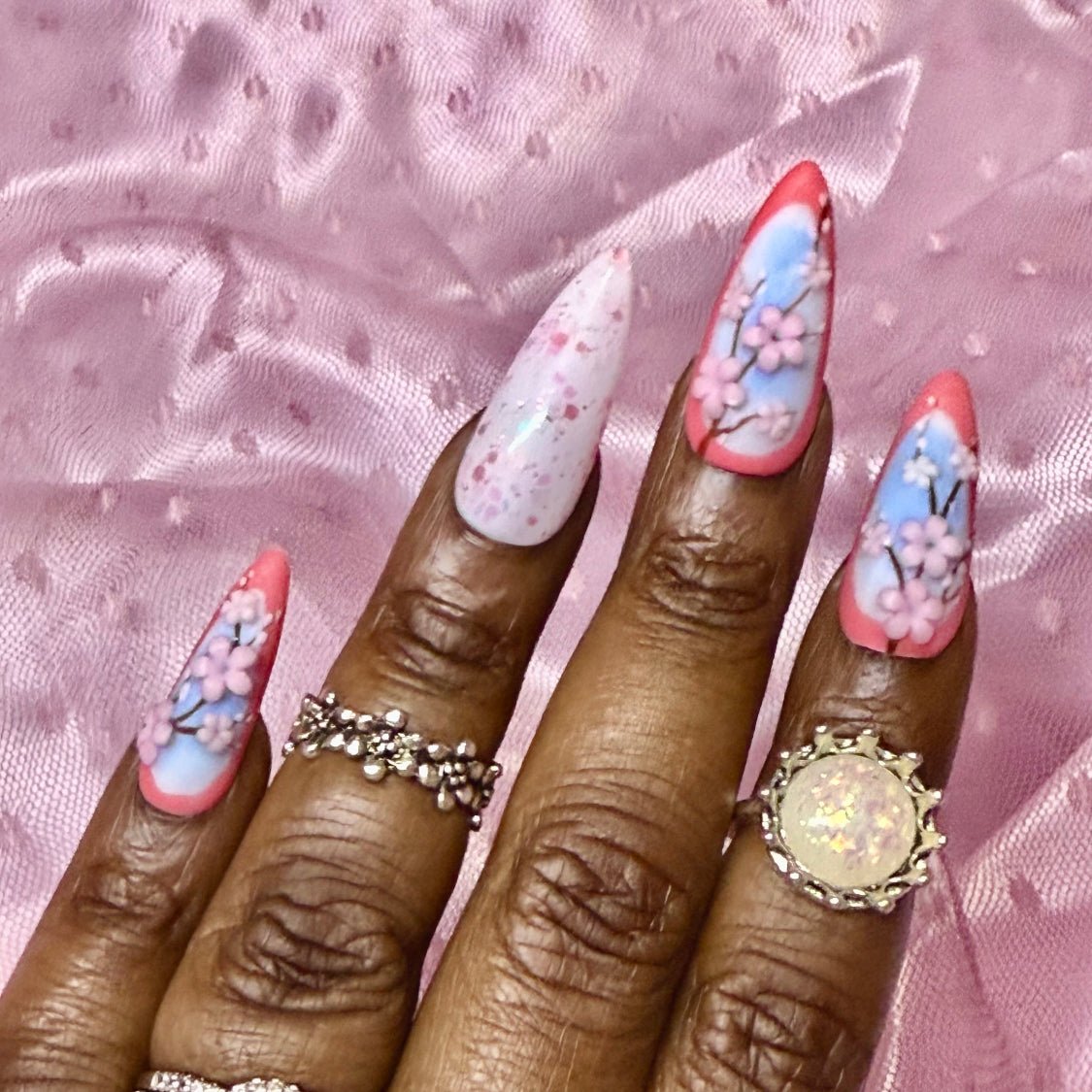 Cherry Blossom Breeze – Spring Floral Nails - Nail Dreamz by AishaCHR - SPG