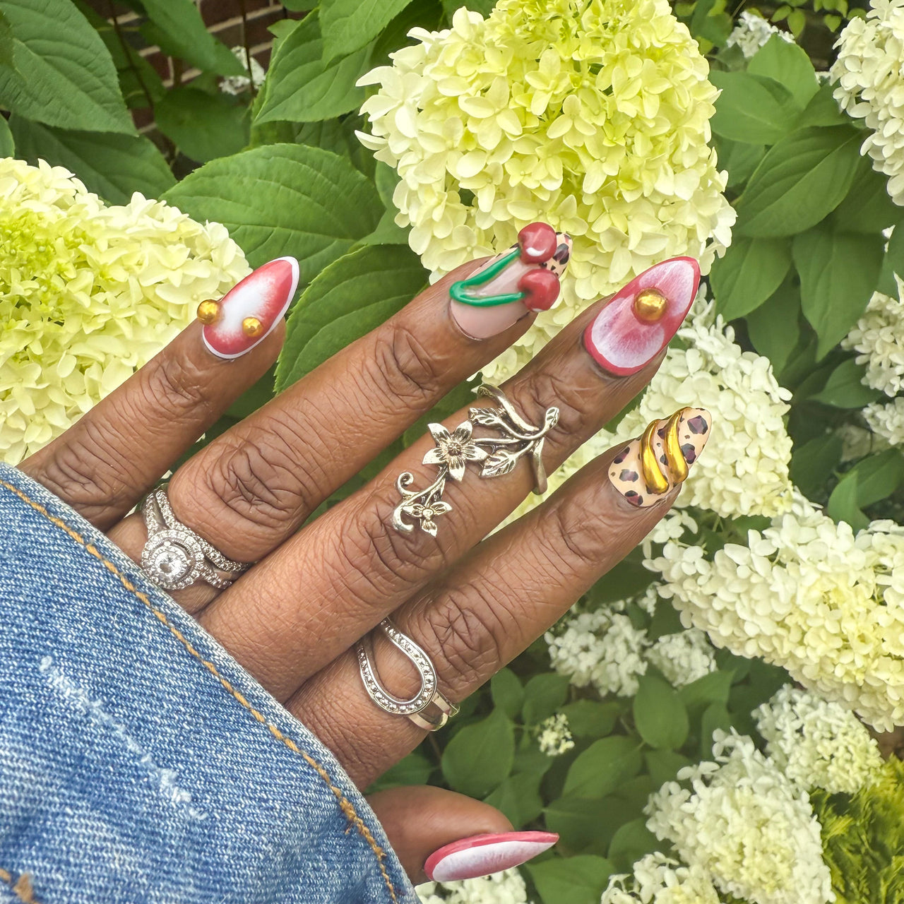 Cherry Leopard Luxe – Fall 3D Press On Nails - Nail Dreamz by AishaCHR - FAL