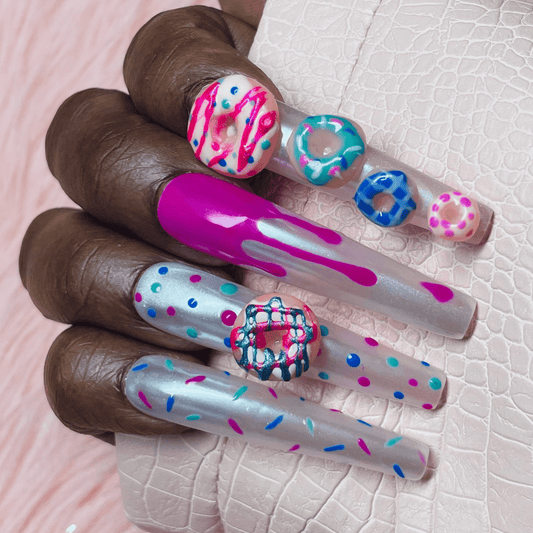 Glazed Donut Nails | Cute Press On Nails - Nail Dreamz by AishaDON-KWA