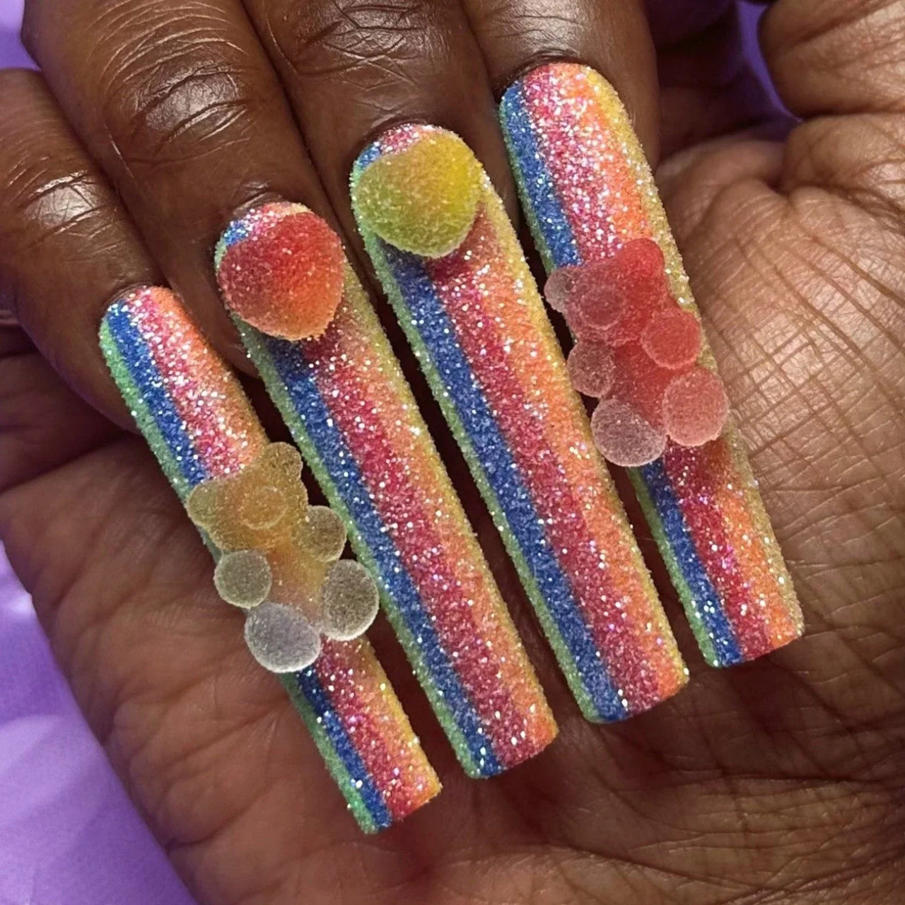 Gummy Bear Cute Press On Nails - Nail Dreamz by AishaGBR-KWA