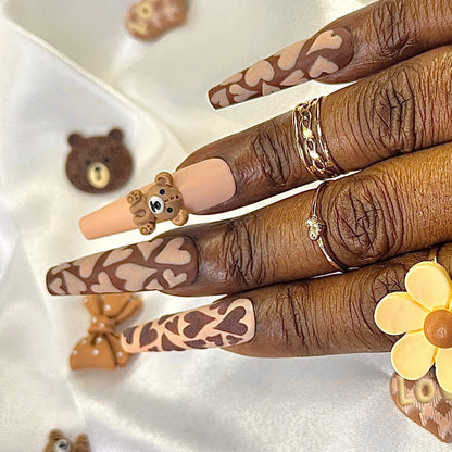 Kawaii Bear Cute Press On Nails - Nail Dreamz by AishaTDY-VAL