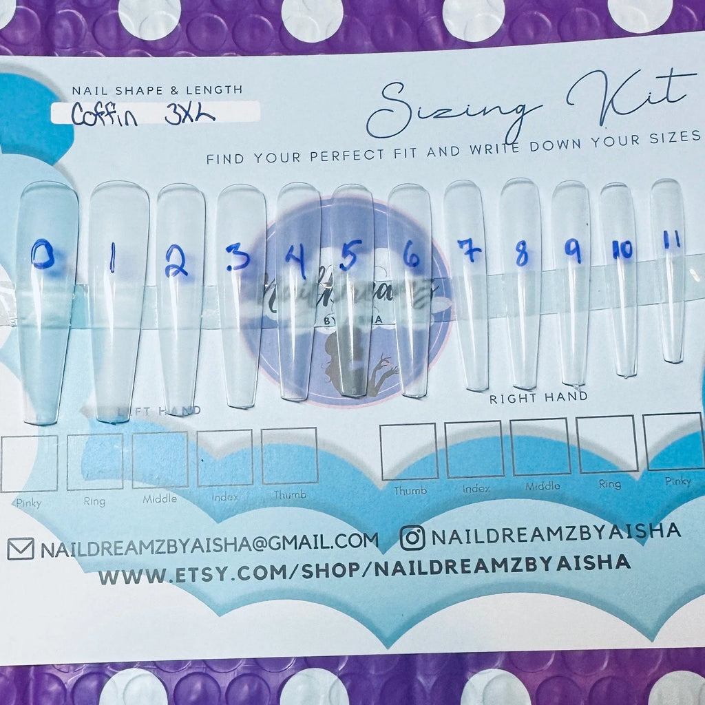 Nail Sizing Kit - Your Perfect Press-On Nail Fit - Nail Dreamz by AishaSIZ-EST