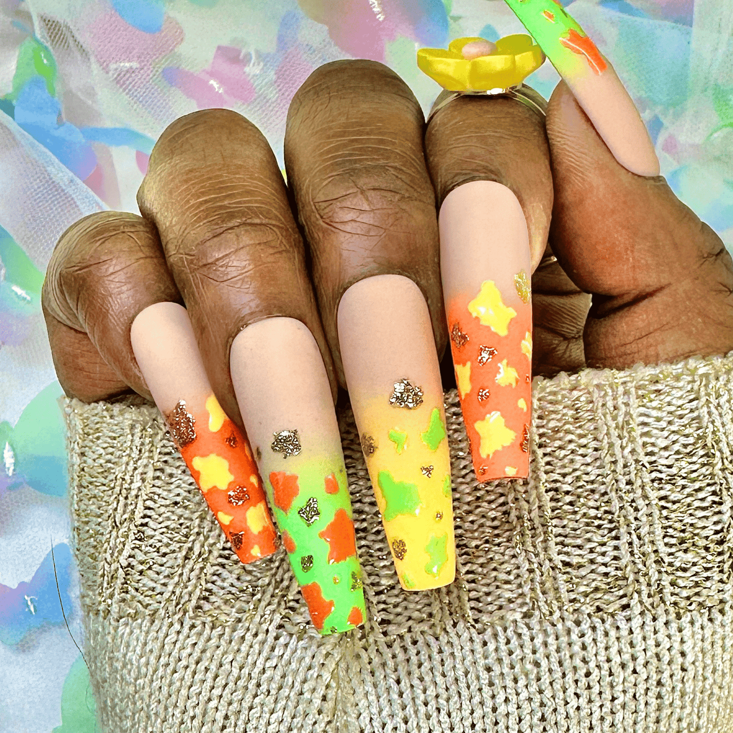 Neon Cute Cow Print Nails - Nail Dreamz by AishaCOW-SMR-NEN