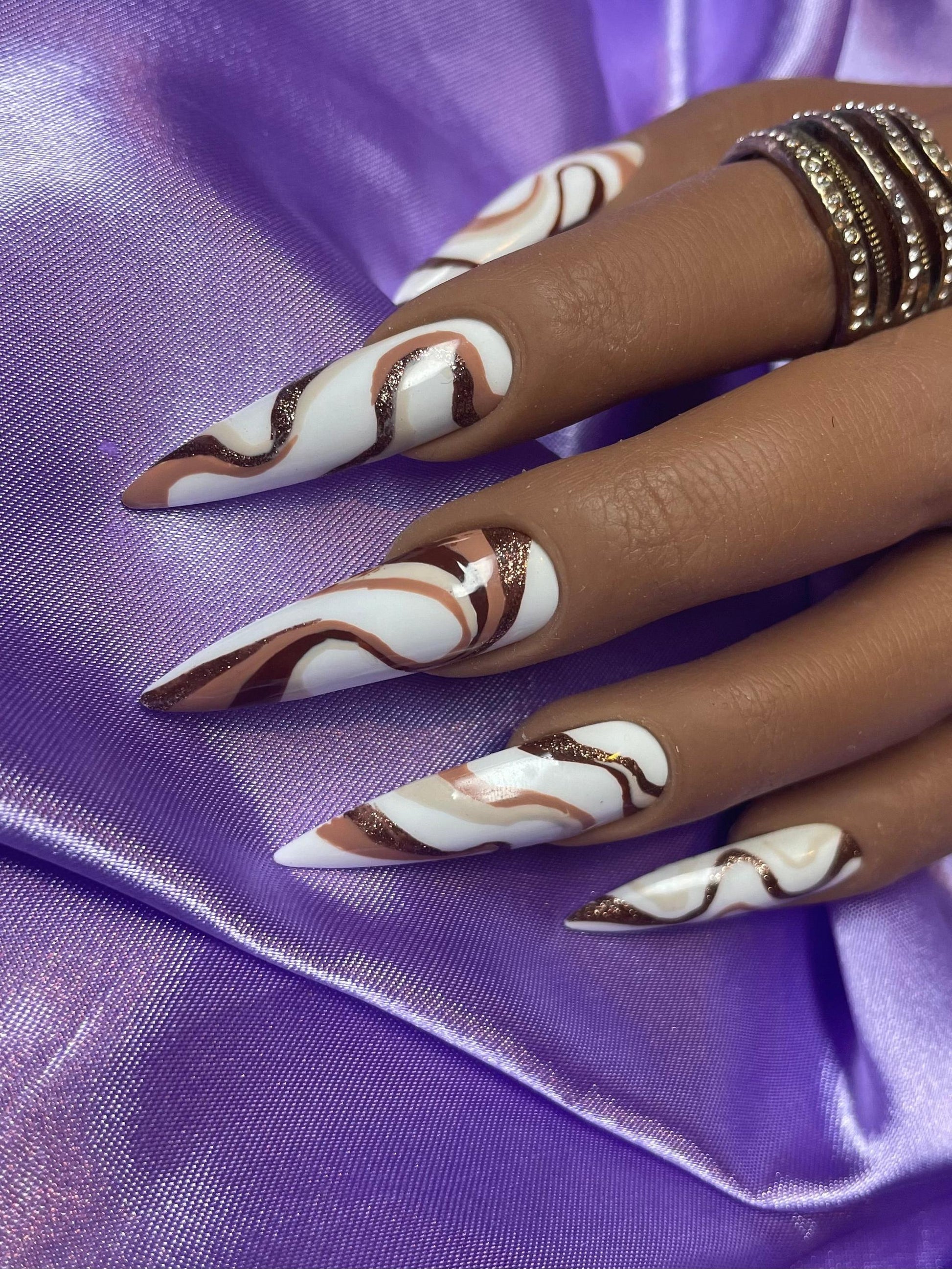 Pumpkin Spice Swirl Nails 2025 Look