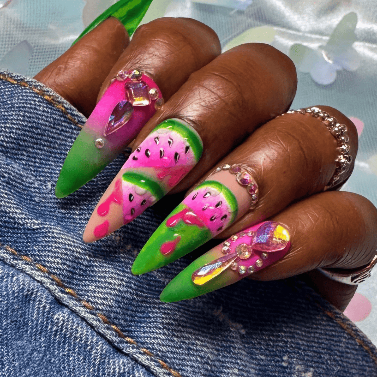 Watermelon Press On Nails | Summer Nails - Nail Dreamz by Aisha-WTR-SMR