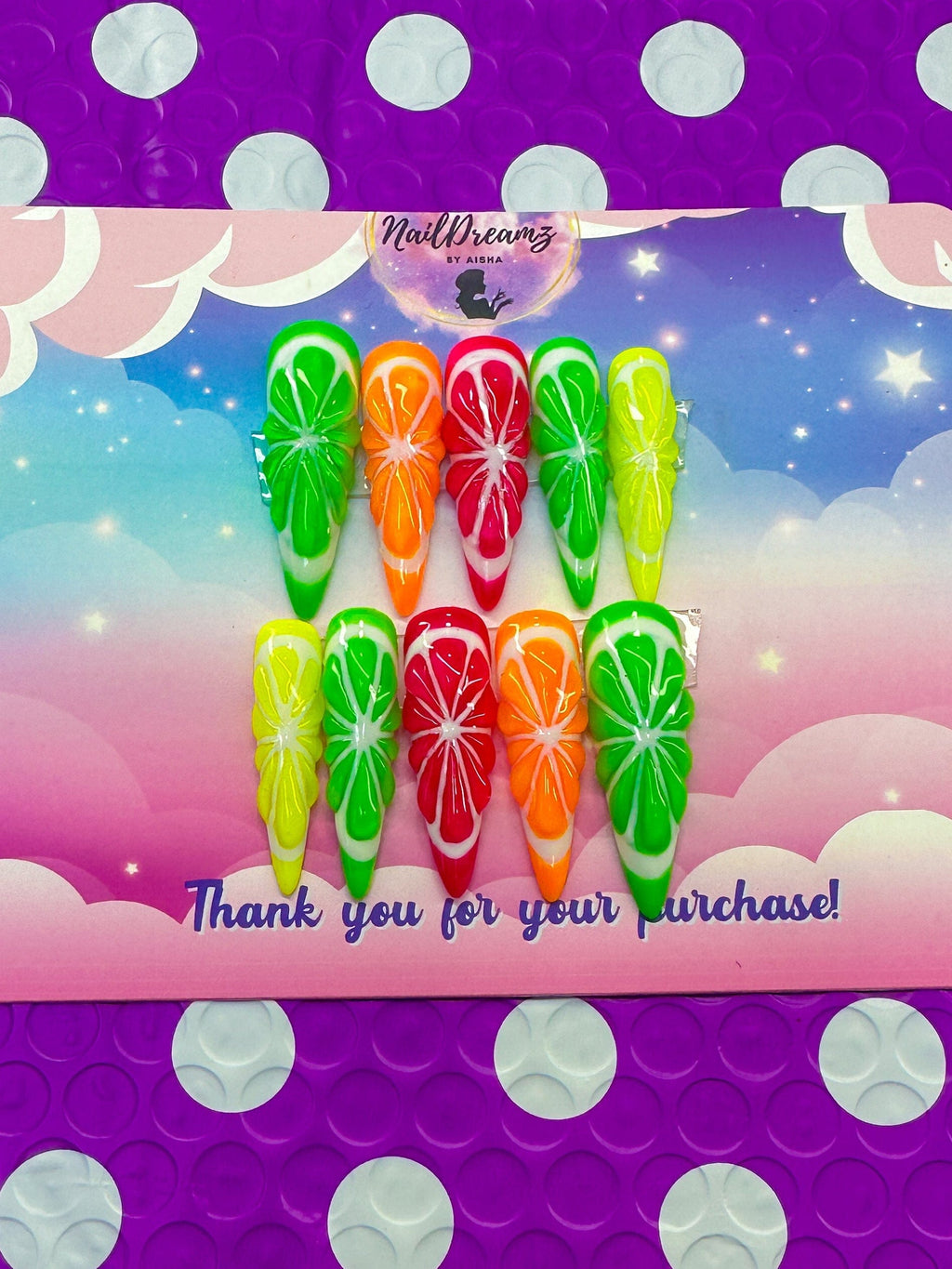 Zesty Citrus Fruit Press - On Nails – Juicy, Fun & Fresh! - Nail Dreamz by AishaZES - SUM